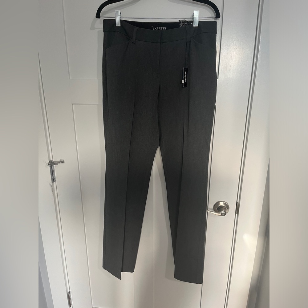 EXPRESS Grey Barely Boot Dress Pants